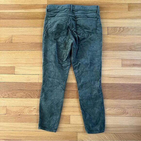 L’agence Margot High Rise Ivy Green Velvet Stretch Denim Pants Size 28 - Picture 7 of 11
